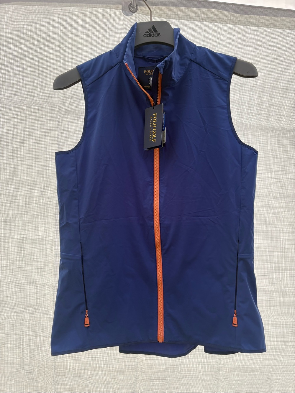 Ralph Lauren Polo Golf Women Navy Sleeveless Vest with Orange Zip